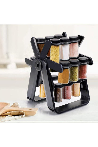18 Jar Rotating Spice Rack - ekhonibuy