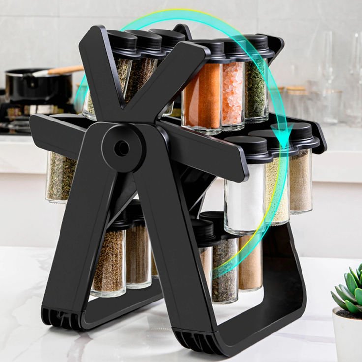 18 Jar Rotating Spice Rack - ekhonibuy